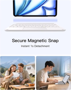 Inateck KB04122 AceTouch -näppäimistökotelo laitteelle iPad 10.9–11", valkoinen