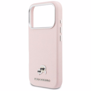 Karl Lagerfeld MagSafe -suojakuori iPhone 17 Pro Max 6,9" PU K&C Head Pin vaaleanpunainen