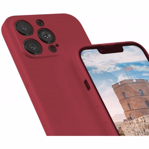 Phone Case "Liquid Silicone Edge" for Xiaomi Mi 11i / Poco F3 / Poco F3 Pro (Dark Red Rose)