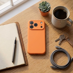 Suojakuori iPhone 17 Pro / 18 Pro (matala kamerareunus) Forcell F-Protect Rubber Premium, MagSafe-yhteensopiva, oranssi