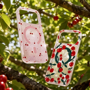 Cherry Mag suojakuori iPhone 12 / 12 Pro 6,1" kimalteleva
