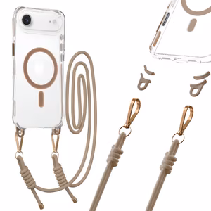 Tel Protect Strap Clear Suojakuori iPhone 17 Air:lle kultainen