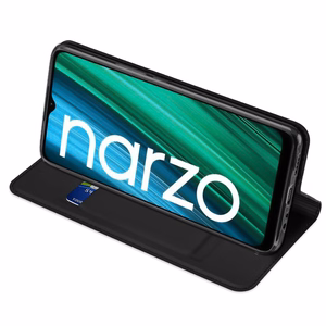 Dux Ducis Skin Pro Holsterin suojus läpällä Realme Narzo 50A musta