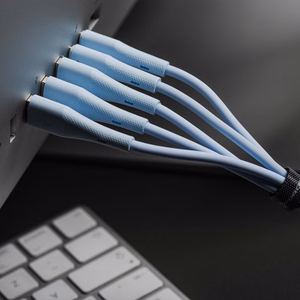USB A - Lightning Forcell F-Energy 2,4A 12W Silicone kaapeli 1 m C343 sininen
