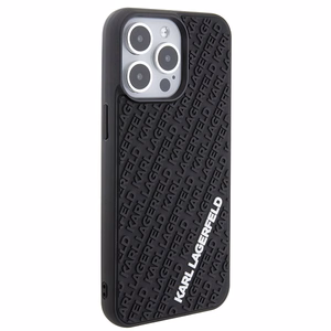 Karl Lagerfeld 3D Rubber Multi Logo case for iPhone 15 Pro Max - black