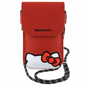 Hello Kitty Leather Hiding Kitty olkalaukku – punainen
