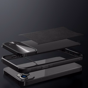 Nillkin CamShield Nahka S Kotelo iPhone 14 Plus kotelo suojus kameran suojus vihreä