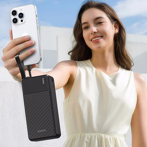 Dudao K11 Max 30000mAh Powerbank sisäänrakennetuilla kaapeleilla - musta