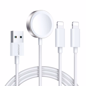 Joyroom S-IW007 3-in-1 kaapeli USB-A magneettinen laturi - Lightning 1.2m - valkoinen