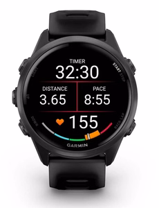 Garmin Forerunner 570 42 mm:n digitaalinen GPS-kello, 3,05 cm:n (1,2") AMOLED-kosketusnäyttö, 390 × 390 pikseliä, Wi-Fi, musta