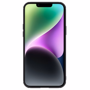 Nillkin CamShield Nahka S Kotelo iPhone 14 Plus kotelo kameran suojuksella musta