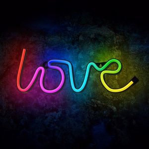 Neon LED RGB LOVE FLRN01 + kaukosäädin Forever Light