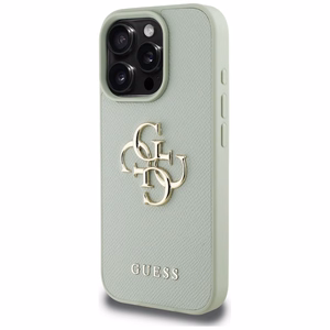Guess Grained Big 4G Logo Small Classic Logo suojakuori iPhone 16 Pro Maxille - vihreä