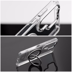 Frame Circle Stand case for Samsung Galaxy A37, MagSafe-compatible – transparent