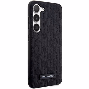 Karl Lagerfeld Saffiano Mono Metal Logo Suojakuori Samsung Galaxy S24+:lle - musta
