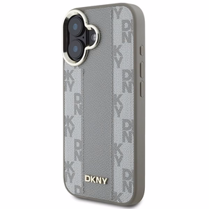 DKNY Checkered Pattern Magsafe iPhone 16:lle Suojakuori - Beige