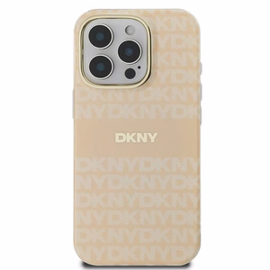 DKNY Repeat Texture Pattern Stripe iPhone 16 Pro Max:lle Suojakuori - Vaaleanpunainen