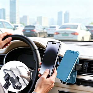 Musta 360° puristimella varustettu autoteline Wozinsky WUS-M1 ilmanvaihtoaukkoon