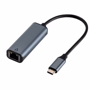 Sovitin USB-C (uros) RJ45 Ethernet 10/100/1000Mbps 0,15 m harmaa