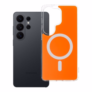 Suojakuori Samsung S26 ULTRA Clear Fusion Mag Cover yhteensopiva MagSafe kanssa hermes oranssi