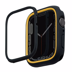 Uniq Moduo kotelo Apple Watch 4/5/6/7/8/9/SE/SE2 44/45mm - musta ja sinappi