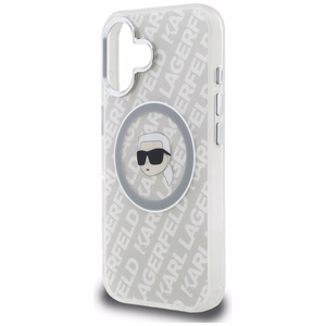 Karl Lagerfeld IML Karl Head Logo MagSafe suojakuori iPhone 16 - harmaa