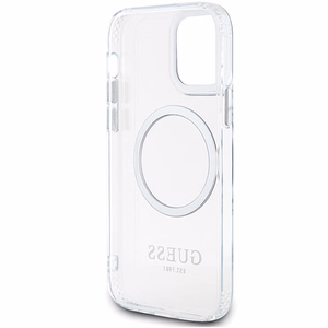 Guess Metal Outline Magsafe case for iPhone 12 / iPhone 12 Pro - silver