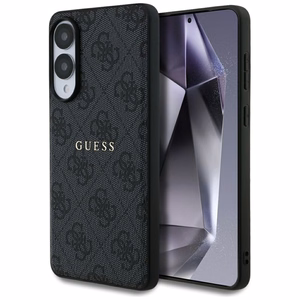 Guess 4G Ring Classic Logo MagSafe Suojakuori Samsung Galaxy S25 Edge:lle - Musta