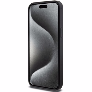 Karl Lagerfeld Gripstand Saffiano Choupette Pins -suojakuori iPhone 13 Pro / 13:lle - musta