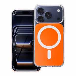 Case for Samsung A37 Clear Fusion Mag Cover compatible with MagSafe hermes orange