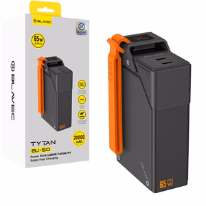 Blavec BJ-50 Tytan -varavirtalähde, 20 000 mAh, 65 W, 2× USB-C (PBBJ50A), musta