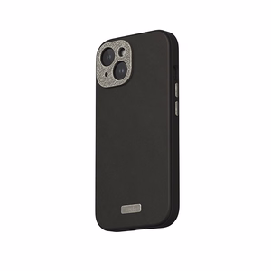 Moshi Napa MagSafe laadukas vegaaninahkainen suojakuori iPhone 15 -laitteelle, Midnight Black -värinen