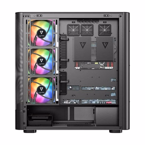 MODECOM Volcano AQ400 ARGB Midi musta