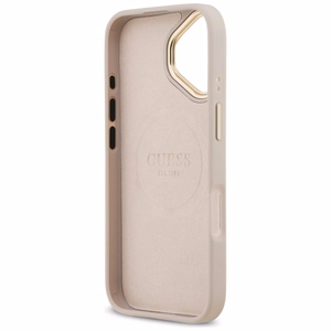 Guess 4G Logo Plate MagSafe suojakuori iPhone 17 - pinkki