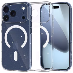 Tech-Protect FlexAir MagSafe Suojakuori iPhone 17 Pro:lle - Kirkas Glitter