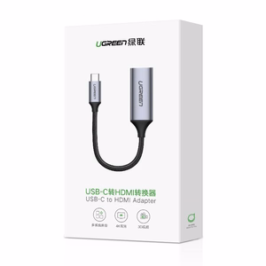 Ugreen USB Type C to HDMI 2.0 Adapter 4K @ 60 Hz Thunderbolt 3 for MacBook / PC gray (70444)