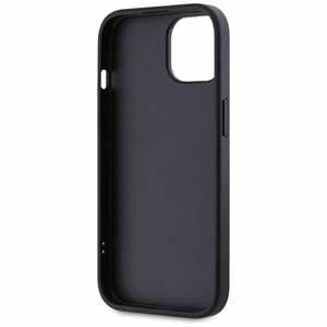 Karl Lagerfeld Saffiano Athleisure Stripes Cord Suojakuori iPhone 15:lle - vaaleanpunainen