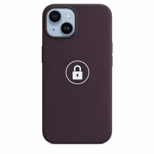Puhelimen suojakuori Silicone Case v2 iPhone 14:lle, Elderberry, pakkauksessa