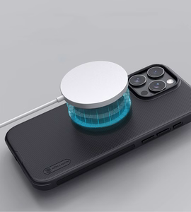 Nillkin Super Frosted Shield Pro Magneettinen suojakuori iPhone 16 Pro Max:lle - musta