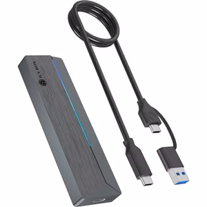 Raidsonic Icy Box M.2 SATA/NVMe SSD Enclosure with USB 3.2 Gen 2 Type-C and RGB light Warranty IB-1826MCL-CU31 month(s)