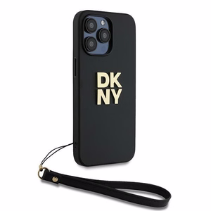 DKNY Wrist Strap Stock Logo Suojakuori iPhone 15 Pro Max:lle - Musta