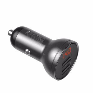 Autolaturi Baseus Digital Display 24W 2xUSB-A musta CCBX-0G