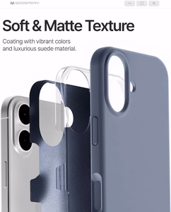 Mercury Pure Magsafe silikoni kotelo Apple iPhone 16e/17e laventeliharmaa