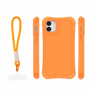 Safepop suojakuori hihnalla iPhone 11 oranssi
