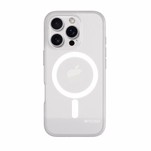 Incase Slim Case -suojakuori MagSafe-tuella iPhone 16 Pro -puhelimelle, läpinäkyvä