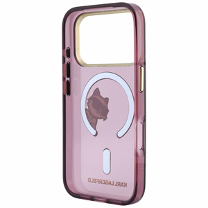 Karl Lagerfeld Peekaboo Logo -suojakuori laitteelle iPhone 18 Pro Max / 17 Pro Max, MagSafe-yhteensopiva – viininpunainen