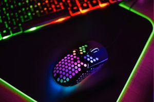 ART wire computer mouse USB A dpi with light AM-99 black