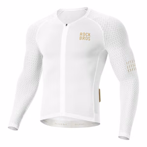 Rockbros YDCX008 Diamond Long Sleeve Cycling Jersey Size L - White