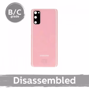 Back Cover Compatible With Samsung G980 S20 / Cloud Pink / with camera lens 100% original (8/10 disassembled)