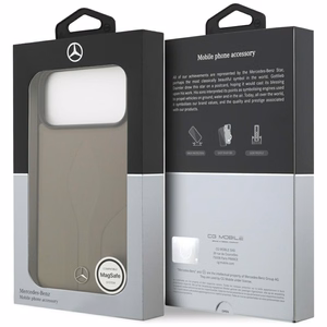 Mercedes Leather The Move MagSafe Suojakuori iPhone 17 Pro Max:lle - Beige